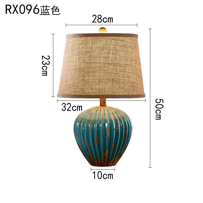正品美式复古小灯台卧室床头灯欧式陶瓷约现代客厅婚北简欧结婚房
