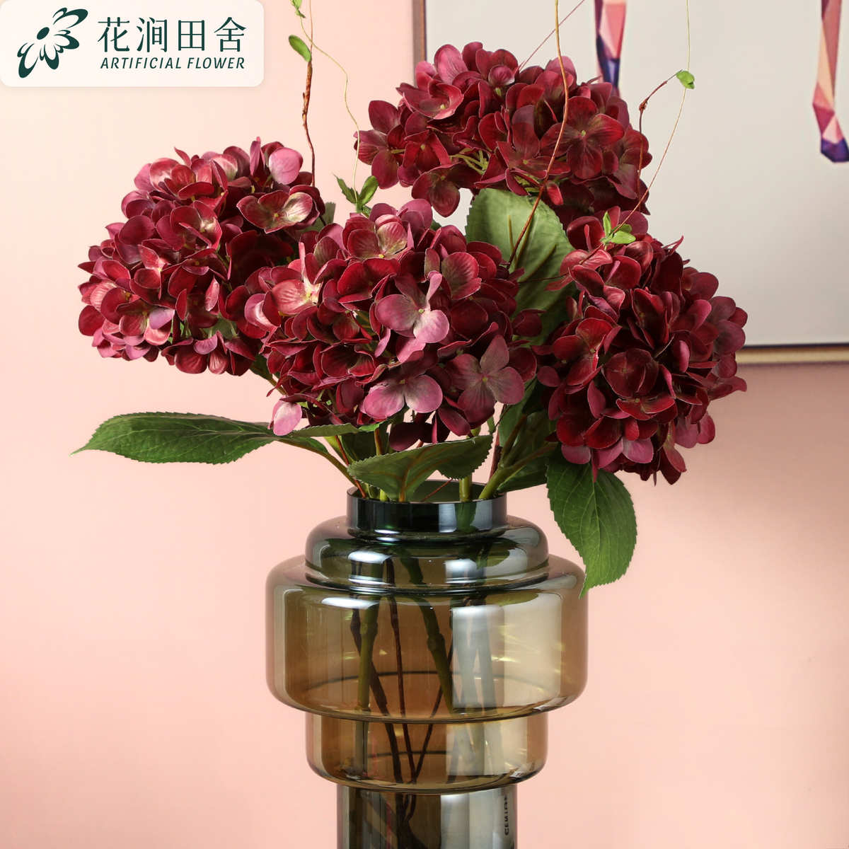 仿真手感绣球花3D ins风家居饰品室内客厅婚庆工程软装摄影批发