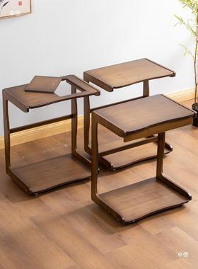 可动茶水柜实木办物烧公室42284下置水桶置架移客厅边柜水泡茶桌