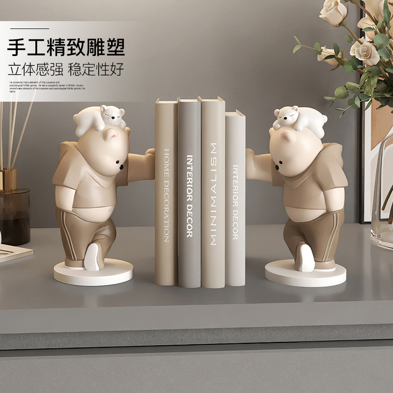 暴力熊书档创意假书摆件客厅玄关书房书柜书立桌面装饰品生日礼物