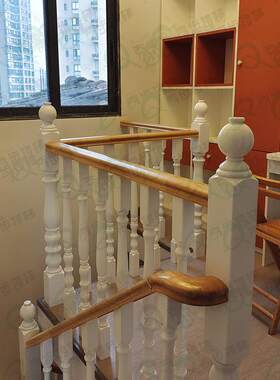 奇步楼梯实木立柱烤漆楼梯扶手栏杆飘窗护栏室内家用别墅欧式
