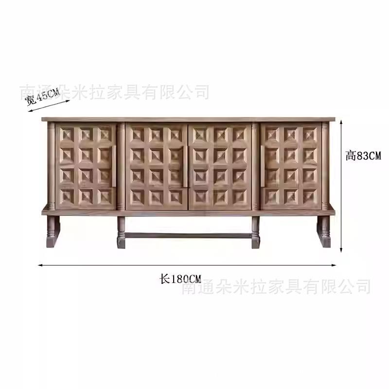 美式复古简约榻榻米床美式轻奢双人床中古矮床头实木床卧室家具