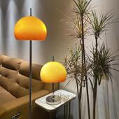 蘑菇台灯卧室床头包豪斯中古ins客厅覆古玻璃网红装 饰月光落地灯