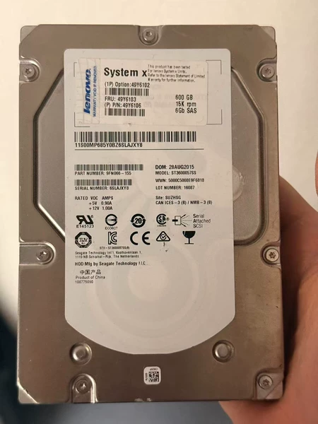 IBM 49Y6103 / 49Y6106 600GB 15K SAS HDD