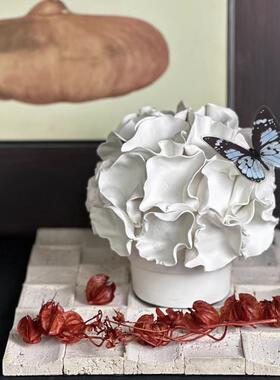 房轻奢现意式售楼处花菜花陶瓷器样板房LZF间书玄关过道软装花代