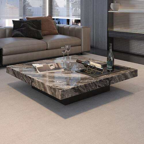 YSPPSY-C909茶几轻奢岩板边几角几客厅小茶几大理石小圆桌沙发小