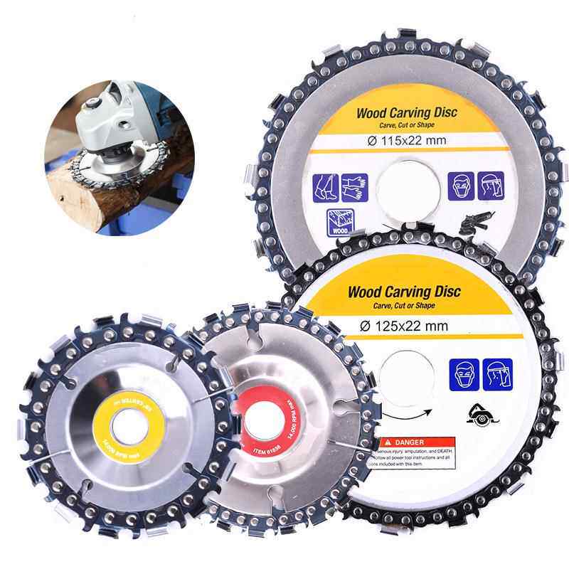 木工链条锯片4寸角磨机开槽锯片4.5寸5寸木工电油锯链条盘切割片
