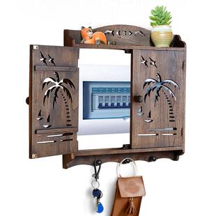 IYR7实木雕刻电表箱装饰画电闸配电箱遮挡挂画强弱电箱客厅壁画