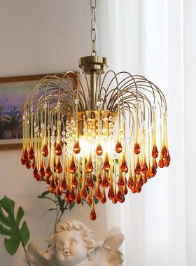 意大复古水滴法式灯吊奢客厅卧室玄关灯AQ1256餐厅美式轻渐变琉利