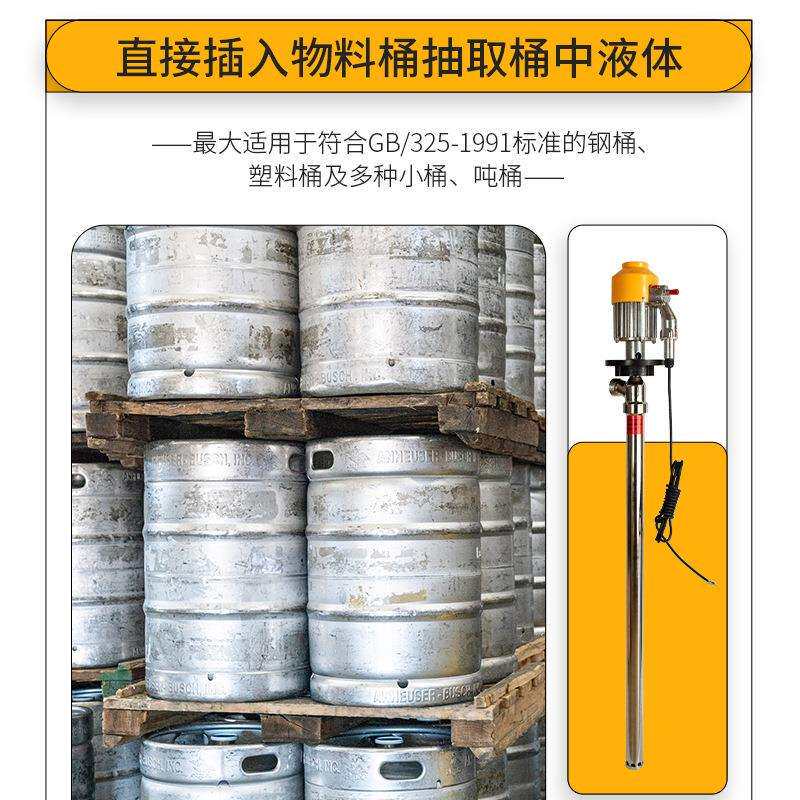 大功率电动抽桶油泵220V油桶泵防爆防腐蚀抽油器加油泵抽油自吸