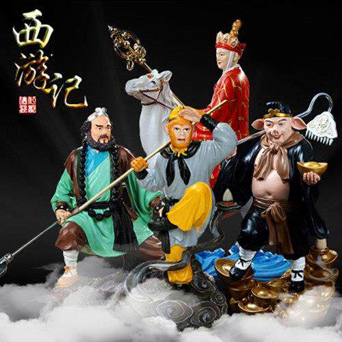 西游记师徒四人摆件孙悟空猪八戒沙僧唐僧倒流香炉家居装饰品摆件