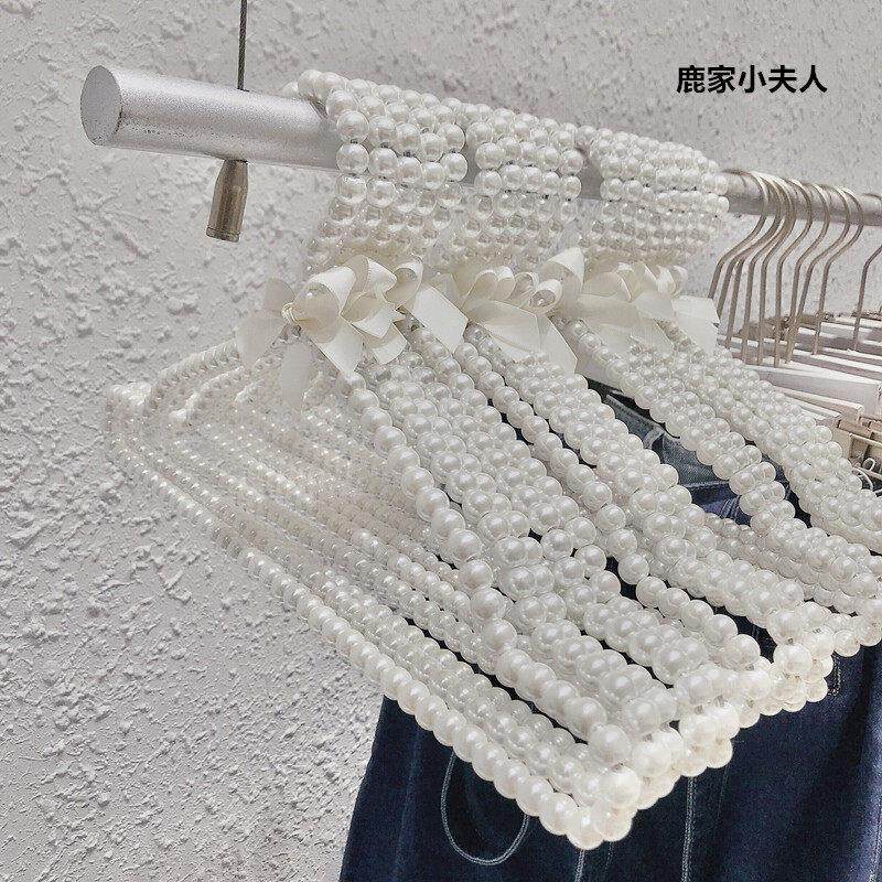 超仙衣架子!少女心白色珍珠衣架!精致简约女装挂衣架!高颜值!