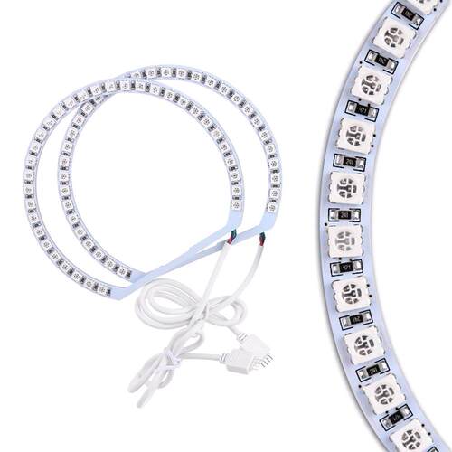 D-857天使眼光圈 七彩RGB 131MM*4 E46 M3 半圆光圈 厂家直销