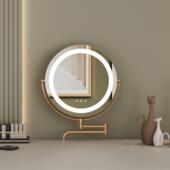 2024新款 l伸缩折叠旋转摇臂化镜颜高值妆多功890能梳妆台ed化妆镜