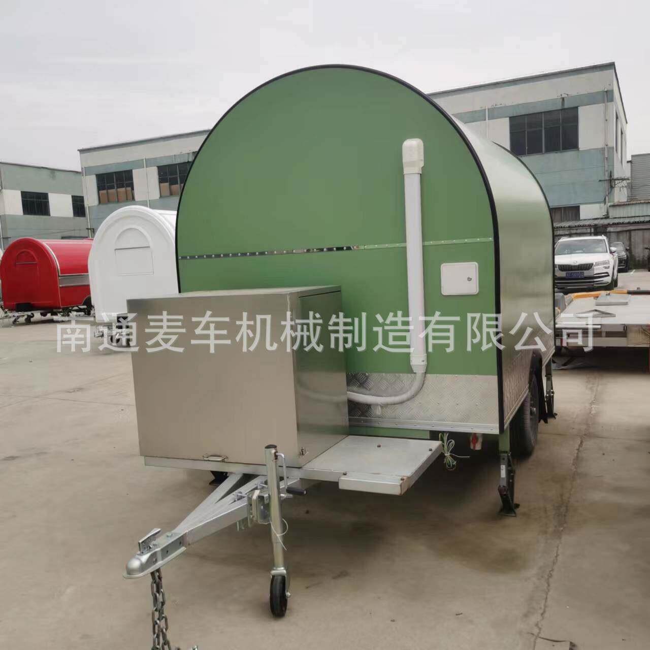 厂家供应商用多功能豆绿色小吃餐饮小吃车、适合各种商业街小吃城
