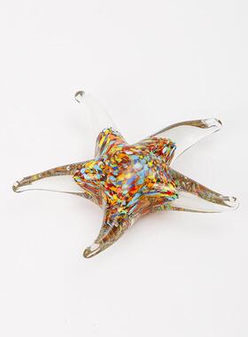 纯手工吹制彩色玻璃海星工艺品海洋摆件样板间客厅餐桌玄关装饰