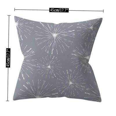 Grey geometric polyester sofa pillow cushion cover 报枕套