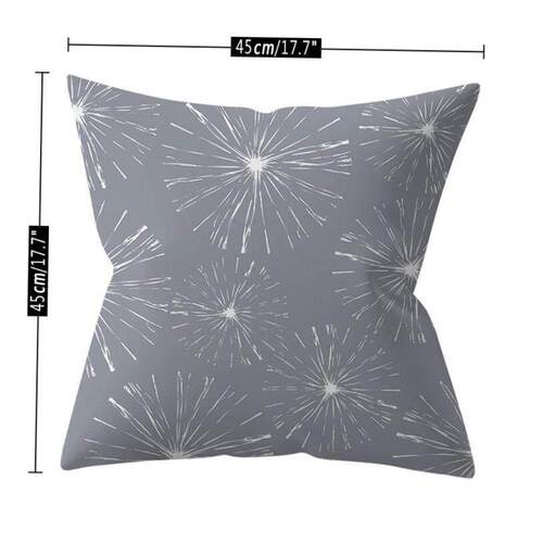 Grey geometric polyester sofa pillow cushion cover 报枕套