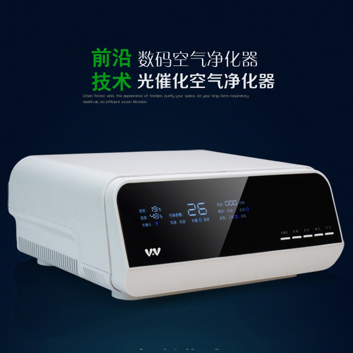 v+v为家V96时尚家用办公型带空气湿度温度空气检测净化器 除甲醛