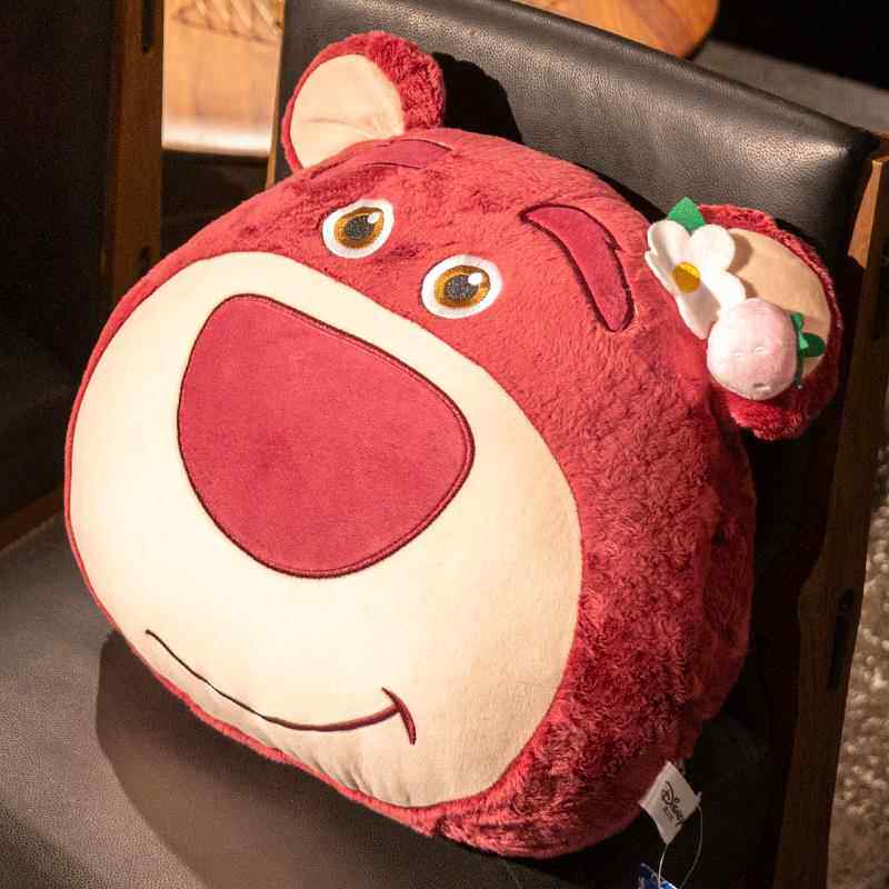 高档草莓熊抱枕被子两用毯午子二合一办三公室睡暖靠手插手靠垫枕