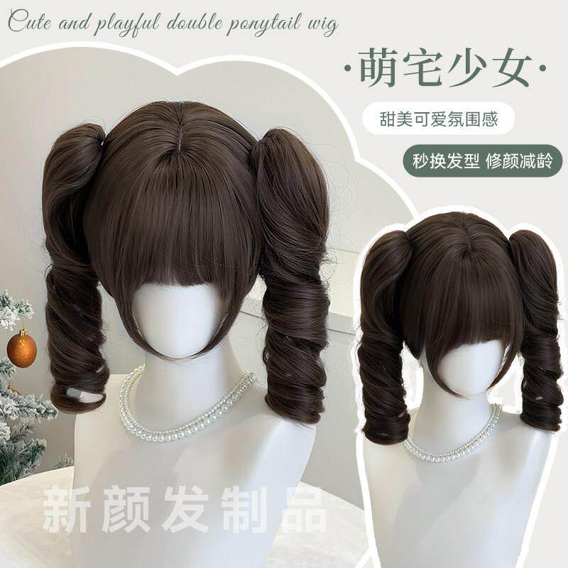 新颜假发【萌宅少女】冷棕色罗马卷lolita女短发甜美可爱全头套