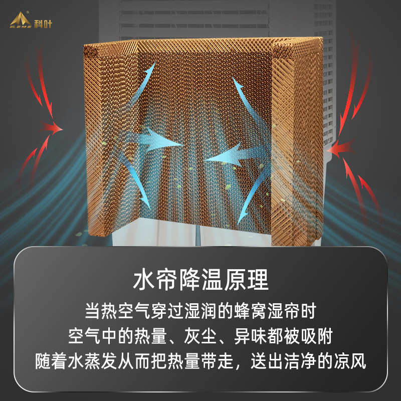 科叶蒸发式大风量静压水冷空调 工业冷单冷风机智能空调扇