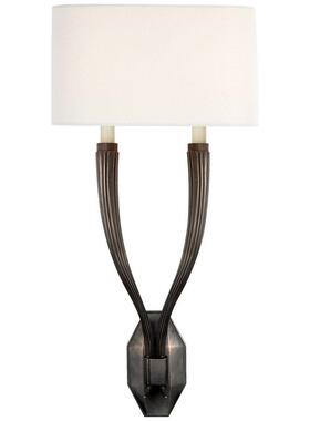 VC1;1复刻全铜美式楼梯过道布艺壁灯 现代简约客厅卧室书房浴室玄