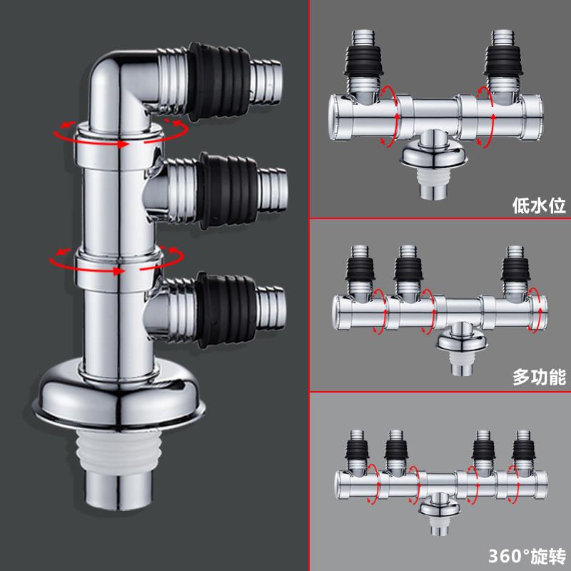 洗衣机下水道防返水止回阀下排水管转换接头反水回水厨房三通接头