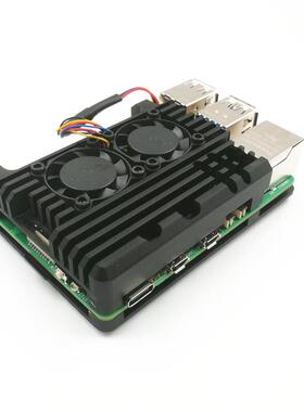 树莓派5代外壳金属Raspberry Pi 5B 代b+铝合金盒子5b散热壳配件