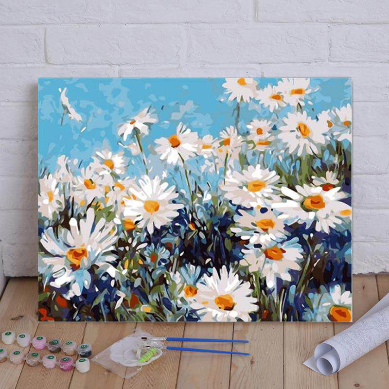 厂家DIY数字油画多图任选40*50客厅风景花卉植物填色手工绘画