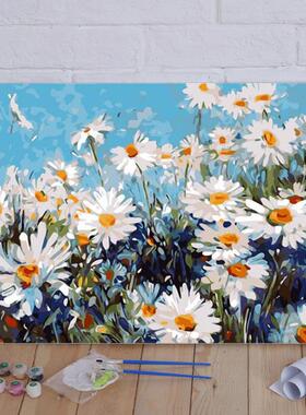厂家DIY数字油画多图任选40*50客厅风景花卉植物填色手工绘画