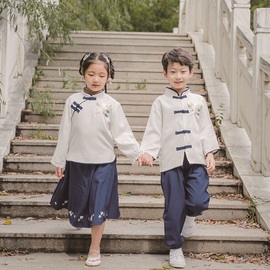 儿童民国风服装演出服中国风男女童国学服小学生古装合唱服唐装