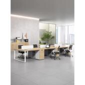 职员办公桌简约现代六4人位6卡座工位办公室家俱四双员工桌椅组合