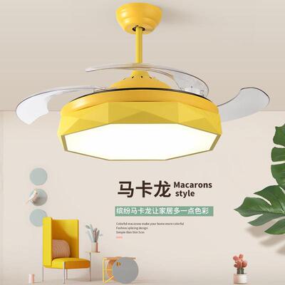 现代简约隐形吊扇灯吊扇灯家用带灯电风扇北欧饭厅客厅卧室吊灯扇