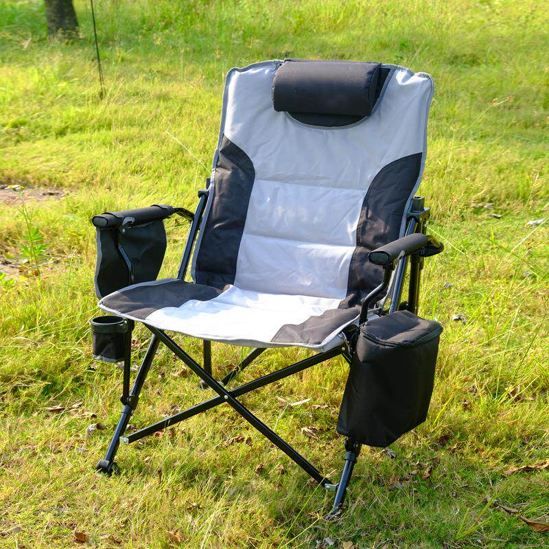靠背可调节躺椅户外折叠椅便携式带冰包加大号休闲导演沙滩钓鱼椅