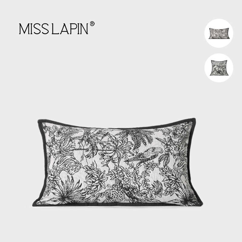 澜品轻法式复古绣花抱枕轻奢样板间卧室客厅沙发方枕床头靠枕靠包