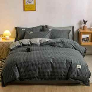 新款 全0棉2简约床上四件套220x4纯棉2x2.3被套2.2x2.4米1.8床北欧