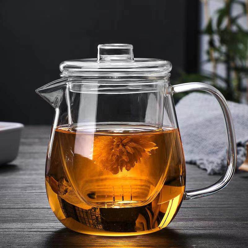 企鹅壶玻璃茶壶耐高温煮茶器加厚家用过滤泡茶壶花茶杯茶水分离壶