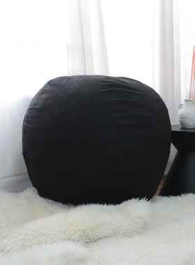 黑色小户型懒人沙发客厅阳台榻榻米卧室单人休闲户外布艺沙发墩