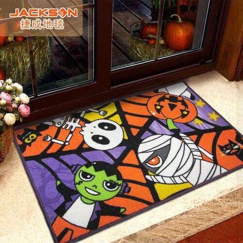 捷成地毯万圣节幽灵地垫家用Hallow进门垫南瓜地垫入户门