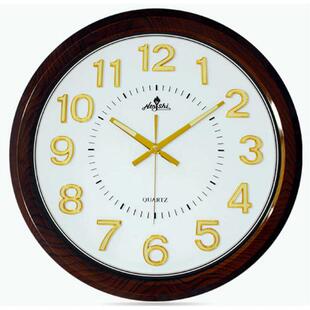 恒时18英寸客厅钟表夜光静音挂钟卧室办公石英钟创意简约时钟挂表