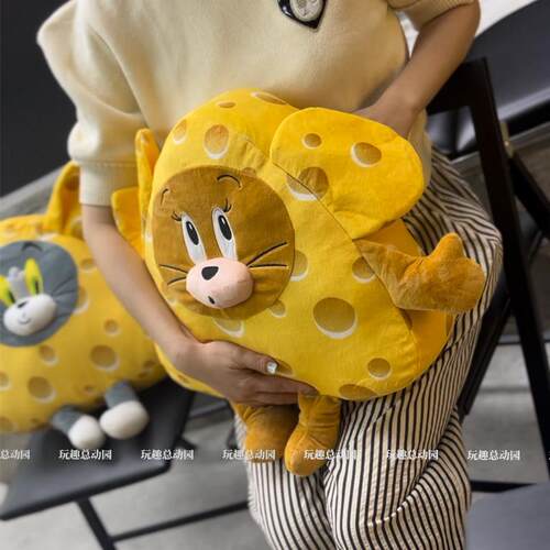 猫和老奶酪抱枕被子用两午睡办公室枕头床OCF上靠鼠垫车载毯子二