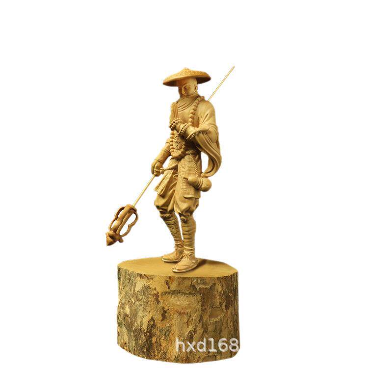 厂家黄杨木雕武僧工艺品工艺文玩把玩手把件收藏摆件