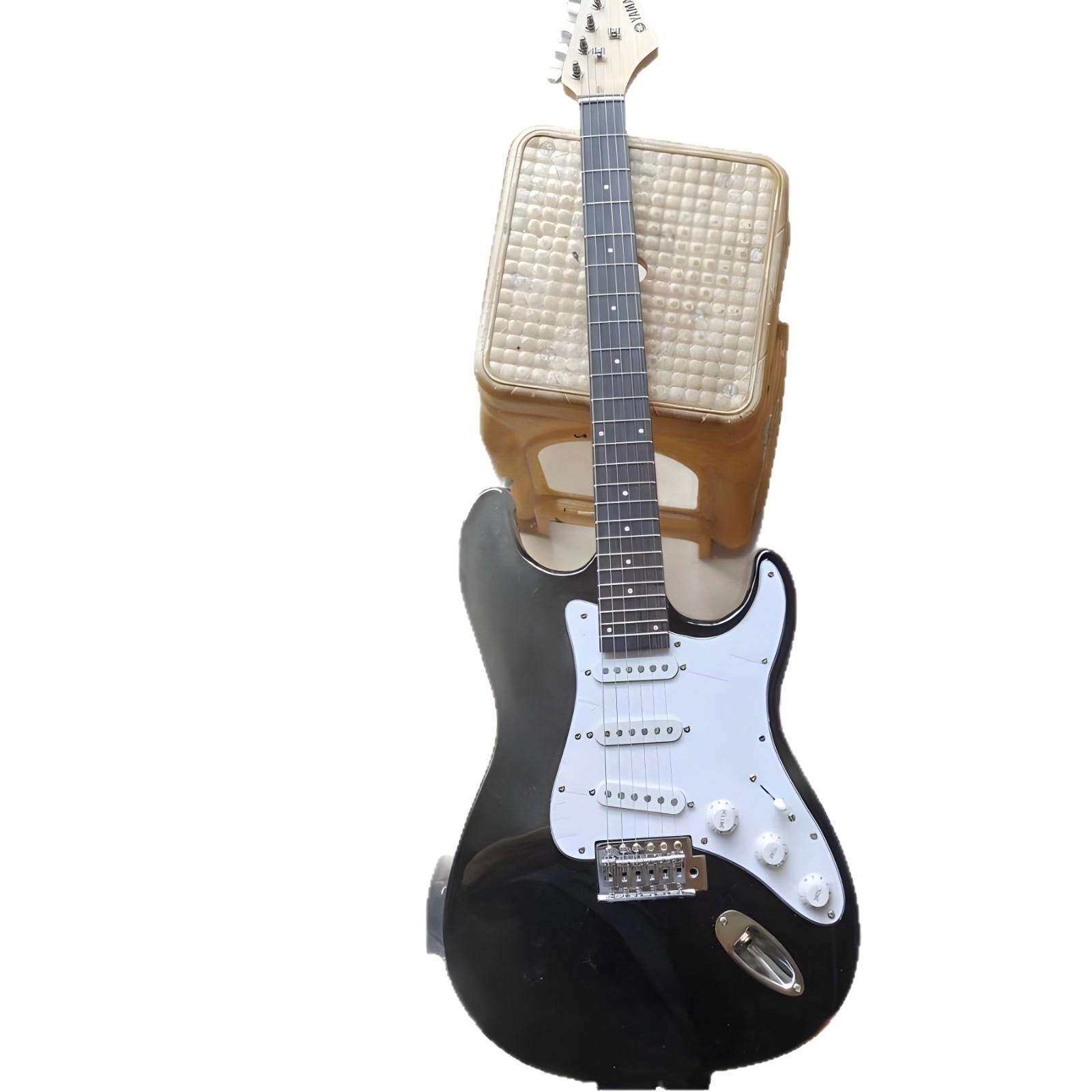 厂家ST电吉他初学者黑白色男女生通用摇滚电音演出吉他潮流