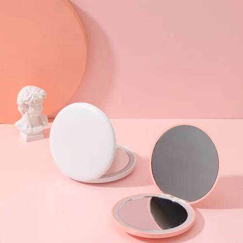 LED light makeup mirror foldable makeup small pocket mirror