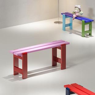 设计师创意多巴胺长条凳门口极窄换鞋凳玄关岛台长餐凳卧室床尾凳