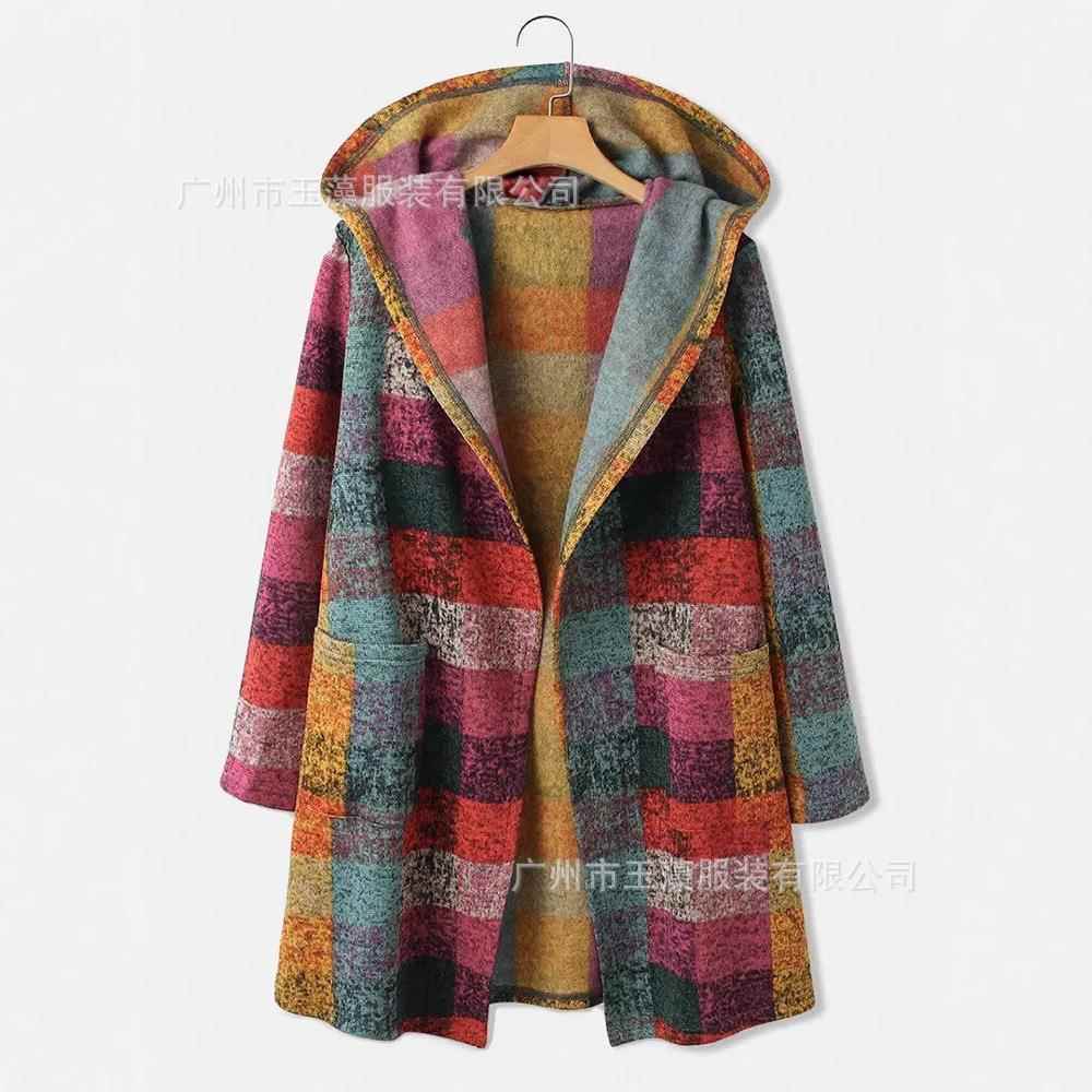 linen and cotton new winter and autumn coat coat hooded