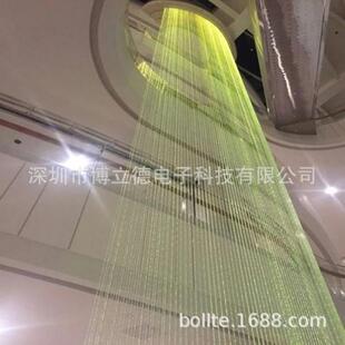 网红光纤拉线水幕钢网室内装饰水帘流水石嘴山市吴忠市瀑布水帘