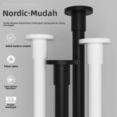 免打孔伸缩晾衣杆窗帘杆衣柜晾衣架卫生间挂凉衣不锈钢收缩浴帘杆