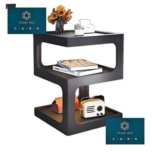 置实木床头柜型室极窄CDP床头储物柜子物架创卧意床边柜小户沙发